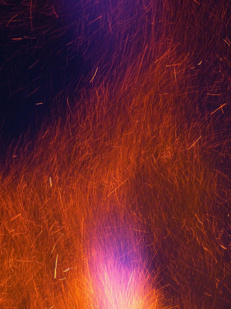 Campfire under the stars